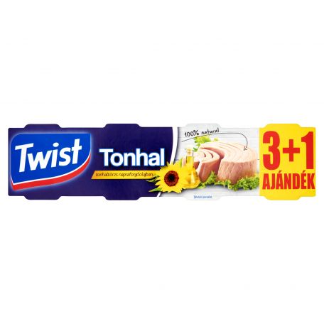Twist tonhal törzs növényi olajban 3+1 4x80g
