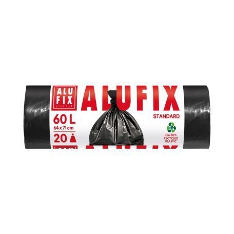 Alufix prémium szemeteszsák PE 60l/20db 15µ