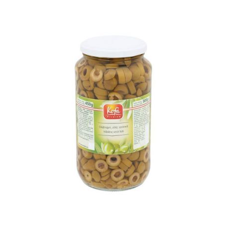 Zöld olívabogyó szeletelt 900/450g