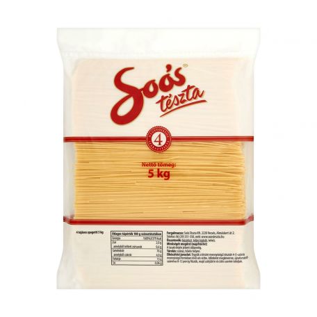 Soós 4 tojásos spagetti tészta 5kg