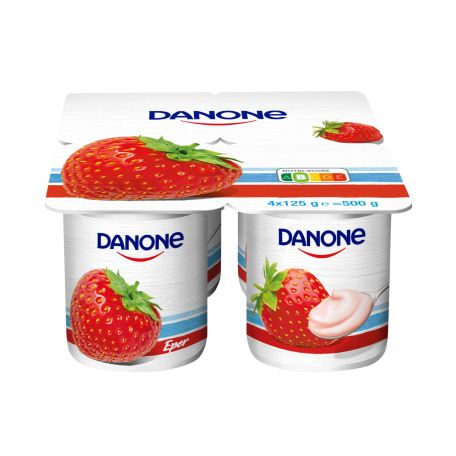 Danone könnyű és finom multipack eper ízű joghurt 4x125g