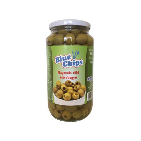 Zöld olívabogyó magozott 880/450g