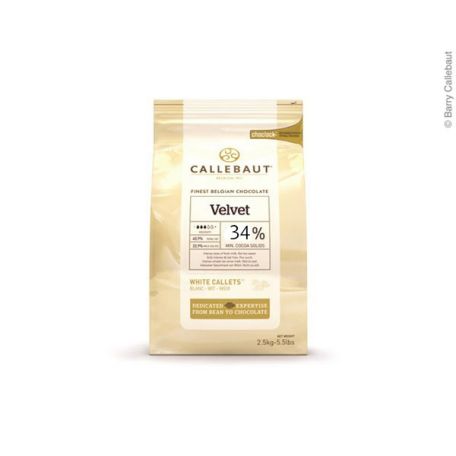 Callebaut velvet white fehér csokoládé pasztilla 32% 2,5kg