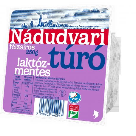 Nádudvari félzsíros laktózmentes tehéntúró 250g