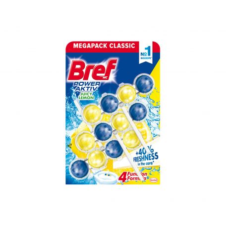 Bref power active juicy lemon wc illatosító 3x50g