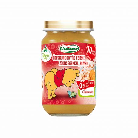 Univer bébiétel körtés zöldséges pulykahús rizzsel 220g