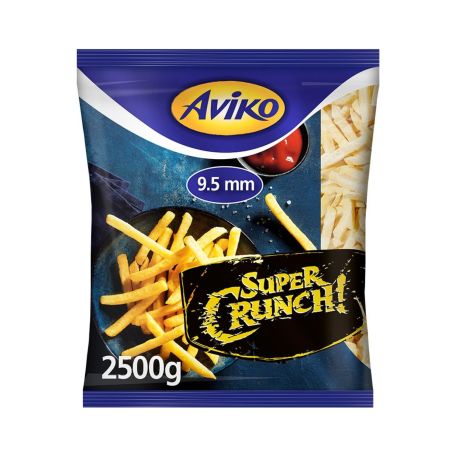 Aviko Super Crunch hasábburgonya ropogós bevonattal 9,5 mm gyorsfagyasztott 2,5kg