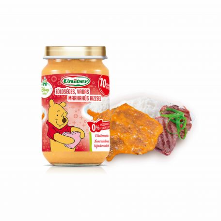 Univer bébiétel zöldséges vadas-marhahús rizzsel (10 hónapos kortól) 220g