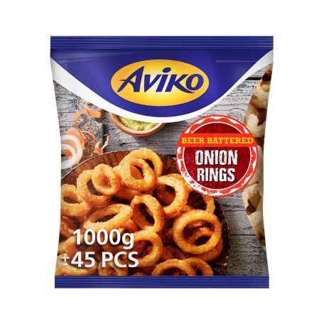 Aviko hagymakarikák sörtésztás bundában gyorsfagyasztott 1000g