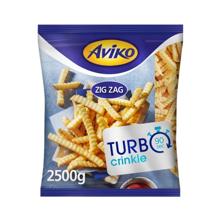 Aviko Premium Turbo hullámos hasábburgonya gyorsfagyasztott 2500g