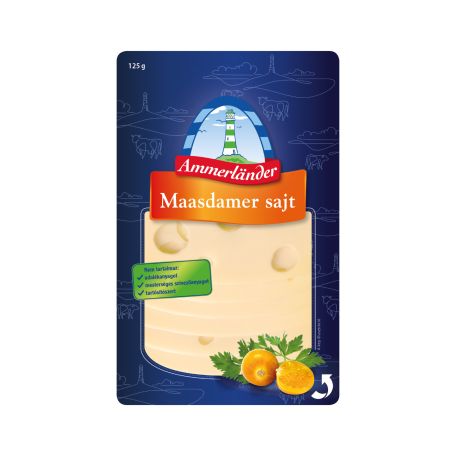 Ammerland szeletelt maasdamer sajt 125g