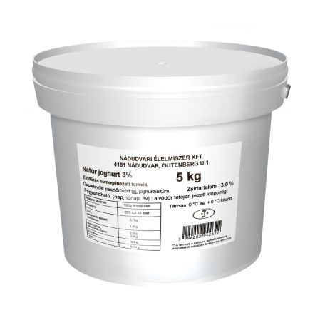 Nádudvari vödrös joghurt 3% 5l