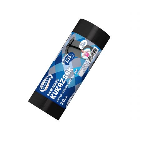 Szemeteszsák újrahasznosított bivalyerős 135L/10db 30µ