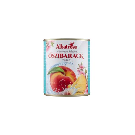Albatross felezett őszibarack konzerv vízben 850ml/820g/470g
