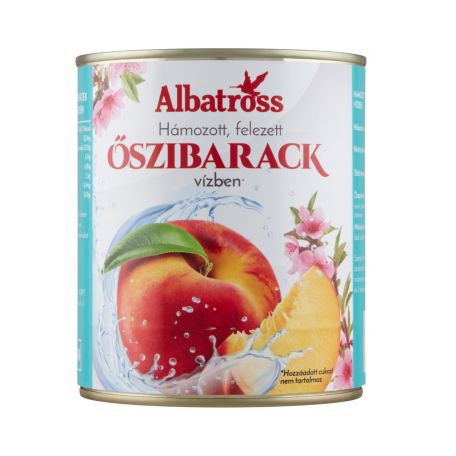 Albatross felezett őszibarack konzerv vízben 850ml/820g/470g