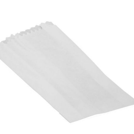 Sütőipari papírzacskó 5/4-es,fehér 160+45×250 mm 35 gr