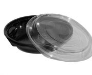 Fekete tégely 400 ml-es X (HOTFORM) (100db/csomag) PET