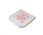 Pizzadoboz 30x30x3 fehér 6 szögl. általános nyomattal (100db/csom)