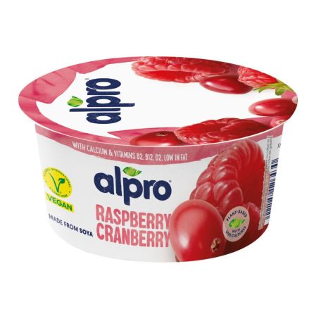 Alpro Vörösáfonyás-málnás szójagurt 150g