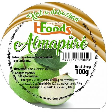 Cukormentes 100% alma gyümölcspüré 100g