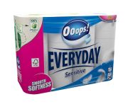 OOOPS! Everyday 3 rétegű wc papír sensitive 24 tekercs 13m/tekercs