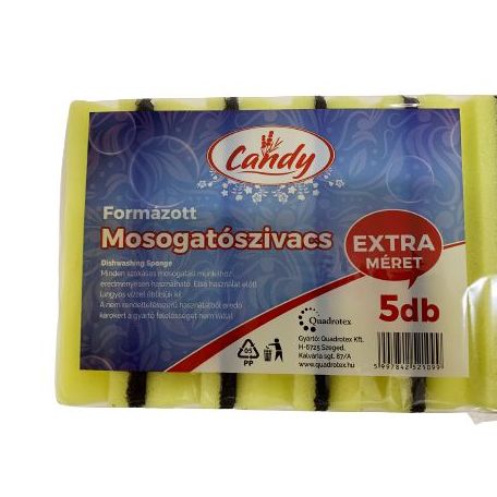Candy mosogatószivacs formázott extra 5db-os