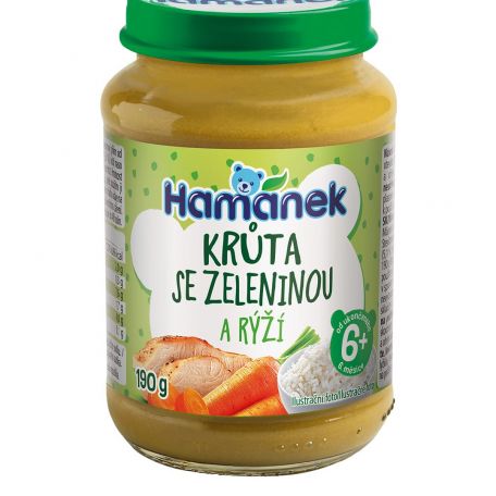 Hamánek bébiétel pulykahús-zöldségekkel és rizzsel (4 hónapos kortól) 190g