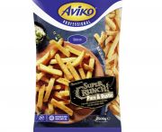 Aviko fagyasztott super crunch háziasan szelt héjas hasábburgonya ropogós bevonattal 2,5kg