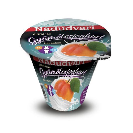 Nádudvari gyümölcsjoghurt barackos, C-, és D-vitaminnal 125g