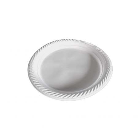Műanyag kerek tányér újrahasználható PP 22cm 100db/csomag