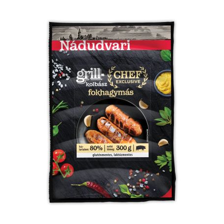 Nádudvari sertés grillkolbász fokhagymás 300g
