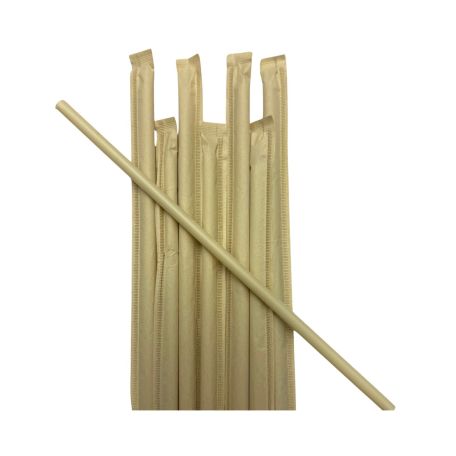 Bibo PLA szívószál beige BIO  6,5*230mm (500db/csomag)