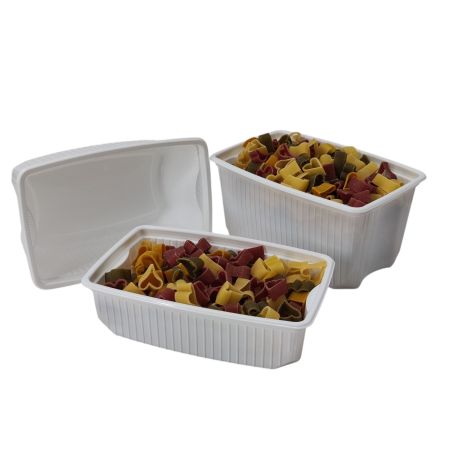 Univerzális szögletes ételszállító doboz fehér 1000ml (50db/csomag) PP