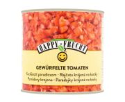 Happy Frucht hámozott kockázott paradicsom 2500g/1500g
