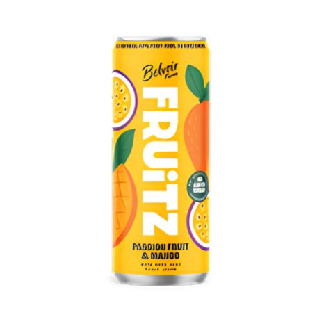 Belvoir passió fruit és mangó szénsavas dobozos üdítőital 0,33l