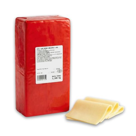 Import félkemény sajt tömb, kb 3-4kg