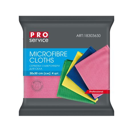 PRO Mikroszálas törlőkendő 4 szín 30x30cm 4db