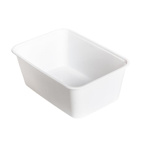 Műanyag fröccsöntött mikrózható fehér ételdoboz 750ml (50db/csomag)