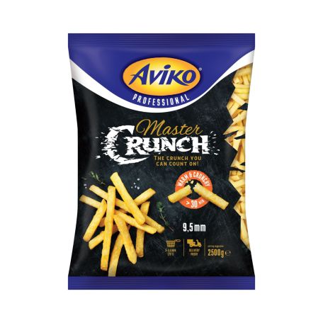 Aviko Master Crunch 9,5 mm hasábburgonya extra ropogós bevonattal 2500 g, gyorsfagyasztott