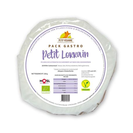 Petit Lorrain vegán növényi camembert jellegű készítmény BIO 320g