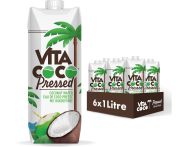 Vita Coco kókuszvíz (hozzáadott cukor nélkül, préselt kókusszal) 1l