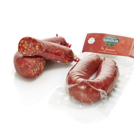 Salsiccia Calabra olasz csípős paprikás sertés szalámi 0,4kg/db
