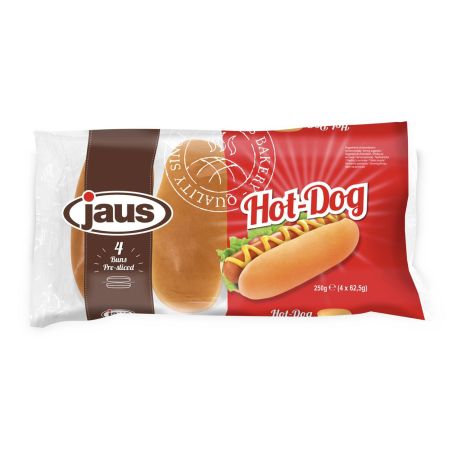 Jaus Hot dog kifli (4db/csomag) 250g