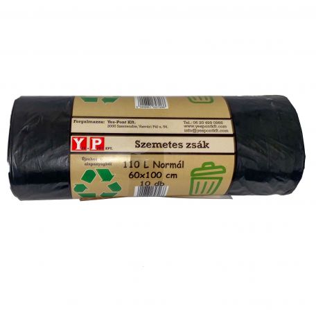 Szemeteszsák 110l/10db PE 15µ